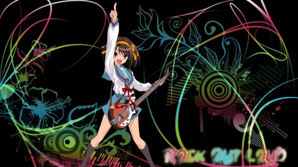 devushka bryunetka gitara zhest 23514 1366x768