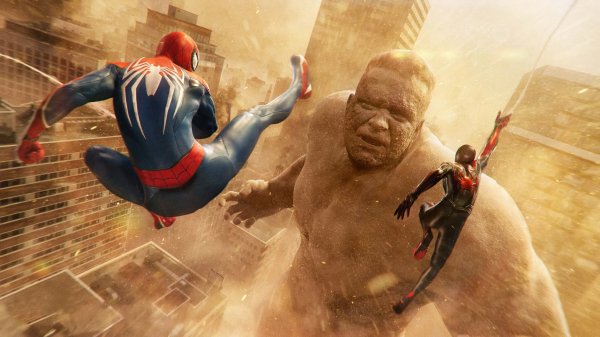Marvels-spider-man-2-spiderman-vs-sandman-4k-wallpaper