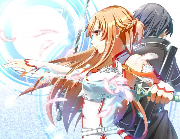www.GetBg.net Anime A girl and a guy wit
