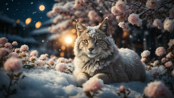 Looking-at-viewer-flower-outdoors