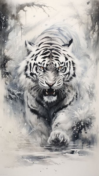 Tiger - Black Ink