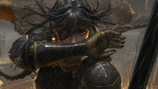 Fantasy-girl-warrior-eyepatch-guweiz-4k 224@5@q