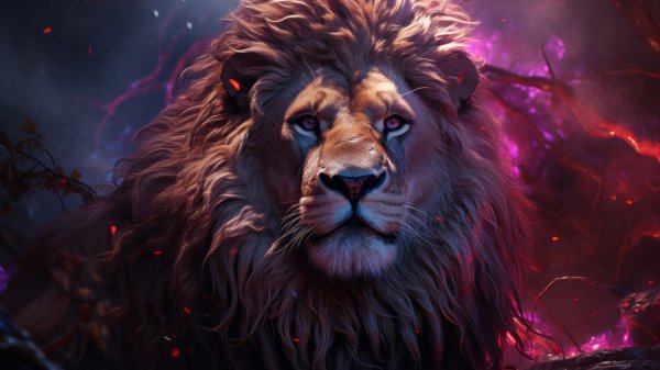 Lion-digital-art-animal-4k-wallpaper