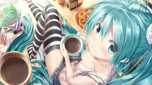 illustration-anime-anime-girls-coffee-thigh-highs-Vocaloid-