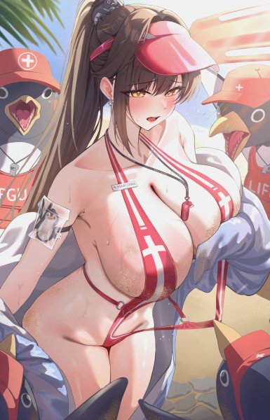 Marciana and penguin squad goddess of victory nikke drawn