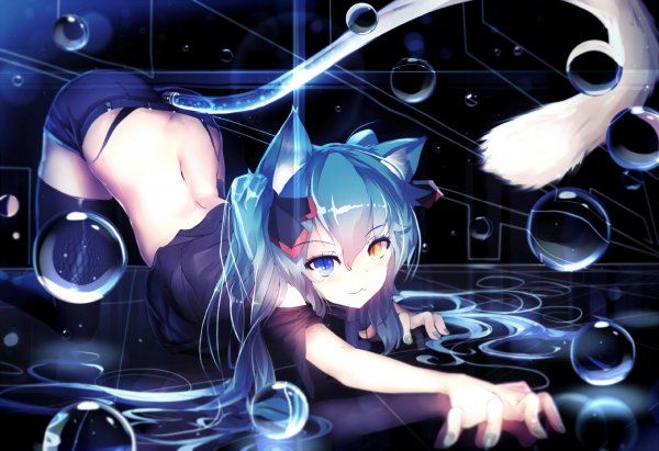 Аниме Кошачьи Ушки Мику Хатсуне неко