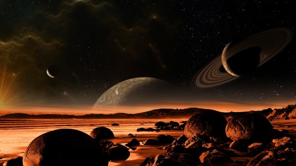 космос астероиды звёзды
