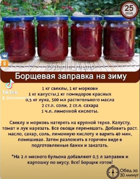 Борщевая заправка на зиму