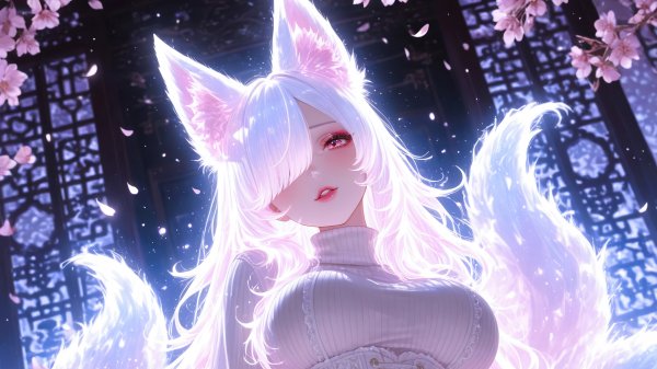 Anime-white-fox-girl-fantasy-4k 339@5@o