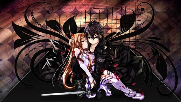 www.GetBg.net Anime Man and woman in the