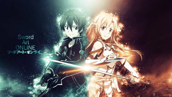 Anime Sword Art ONLINE kirito and asuna