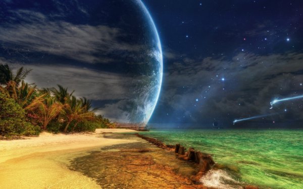 Space Beach on another planet 095025 16
