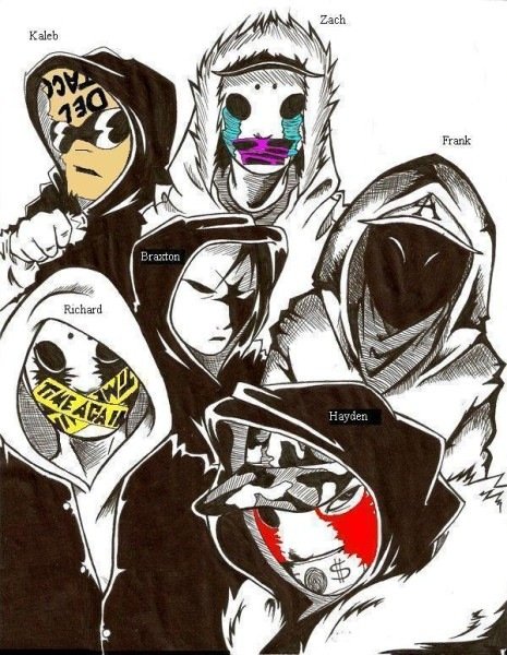 Hollywood Undead guys by Kalebedit8