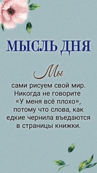Мысль дня