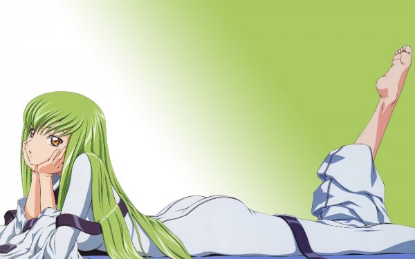 anime green hair girl milaya devushka 24372 2560x1600