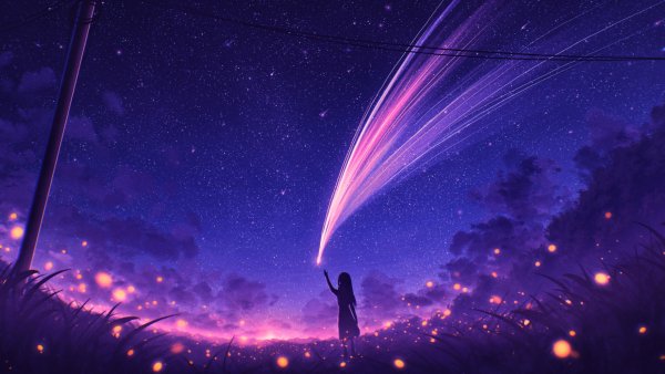 wallpapersden.com anime-girl-and-cool-starry-sky 5120x2880