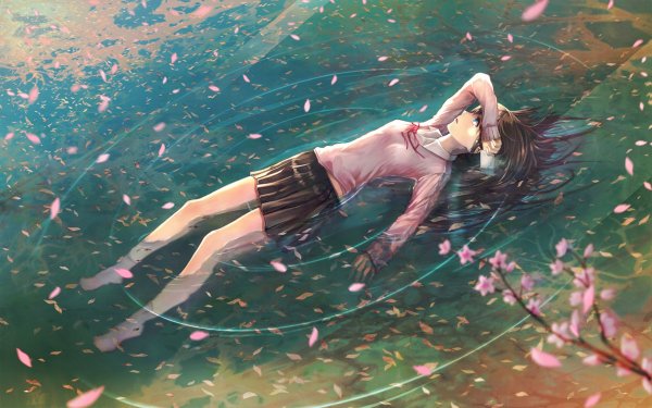 floating anime girl-1920x1200