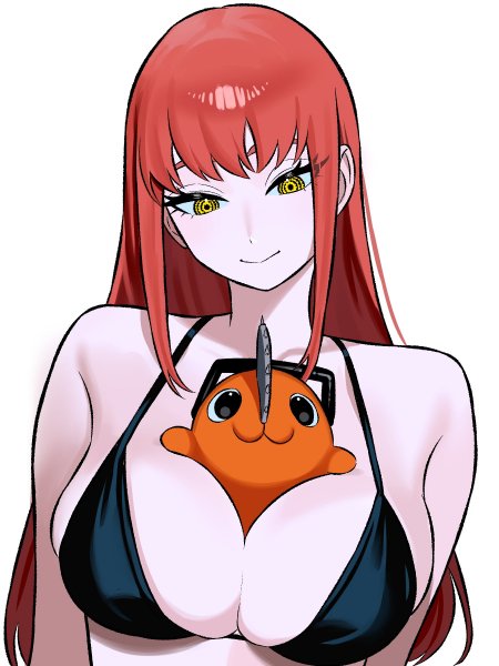Makima and pochita chainsaw man drawn by zeon z85f6c