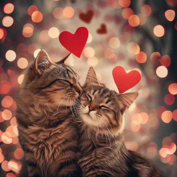 Couple-cats-love-hugging-kissing-romantic-photo 691560-11431