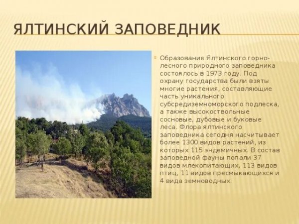 Ялтинский заповедник