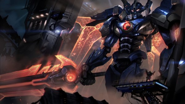 Mecha-aatrox-lol-skin-splash-art-8k-wallpaper