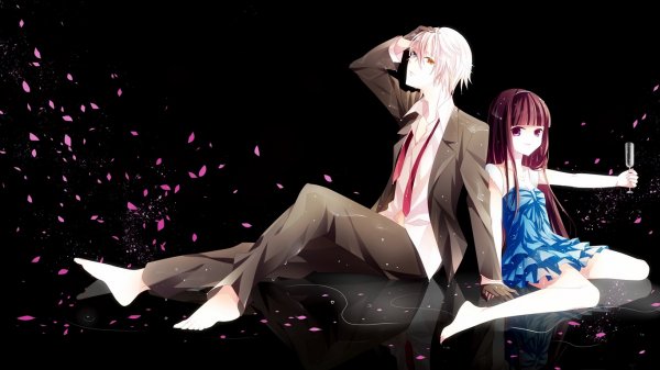 anime paren devushka romantika 13934 1366x768