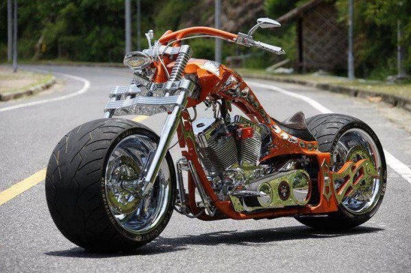 Custom chopper or bobber Just something about