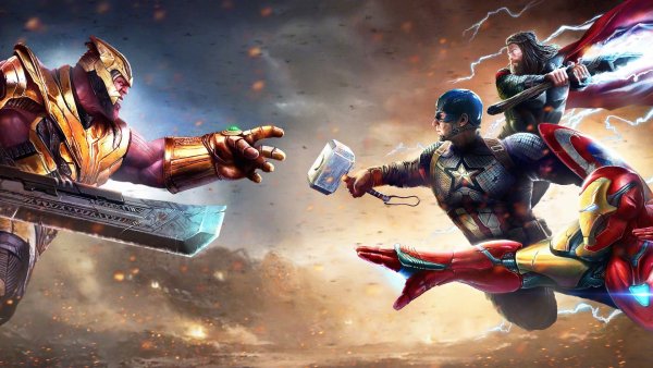 Thanos-vs-iron-man-captain-america-thor-avengers-endgame-8k-