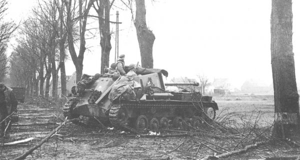 Британская САУ Archer (Германия, февраль 1945 года)