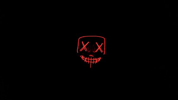 Maska neon krasnyj