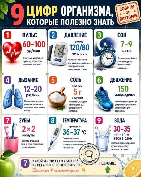 Цифры об организме
