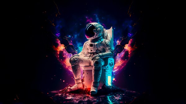 Astronaut-chill-space-colorful-digital-art-4k-wallpaper